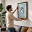 Compass Heart Minimalist - Framed Print-2127460002-2127460060