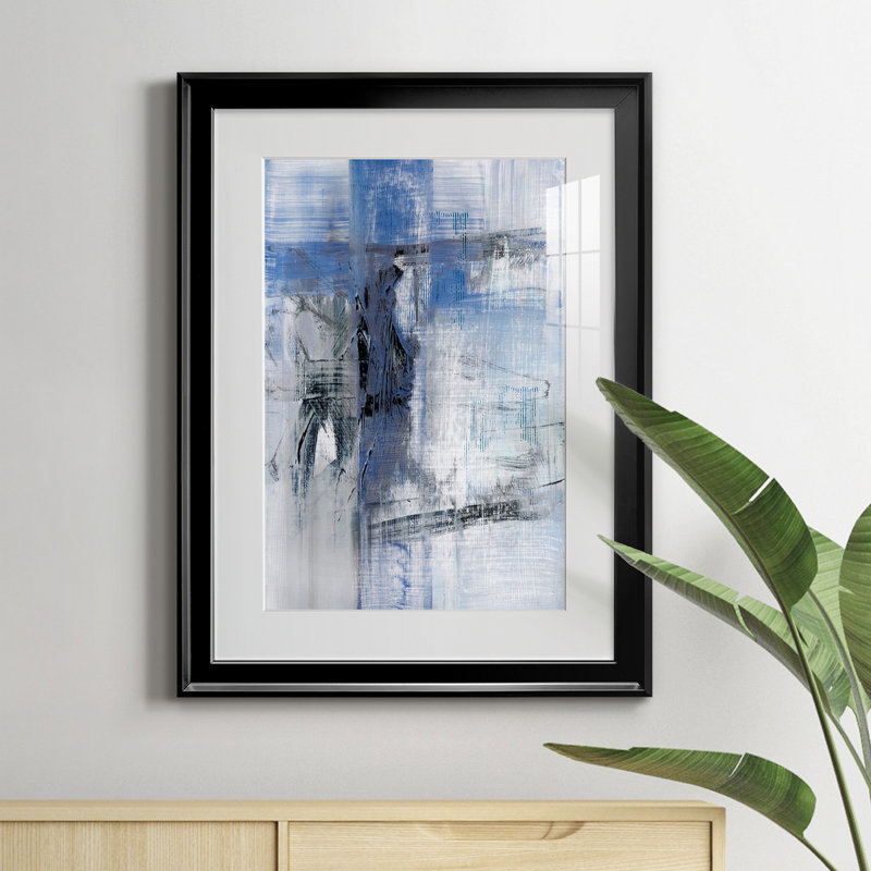 Reflections in Indigo - Cadre photo, reproduction d'art sur papier, H 18,5 po x l 24,5 po x P 1,5 po, Noir