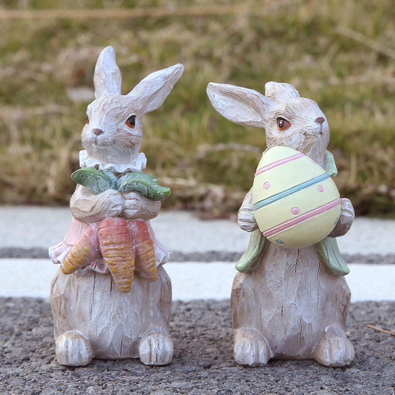 Lapin de Pâques, décorations de printemps, figurines de lapin