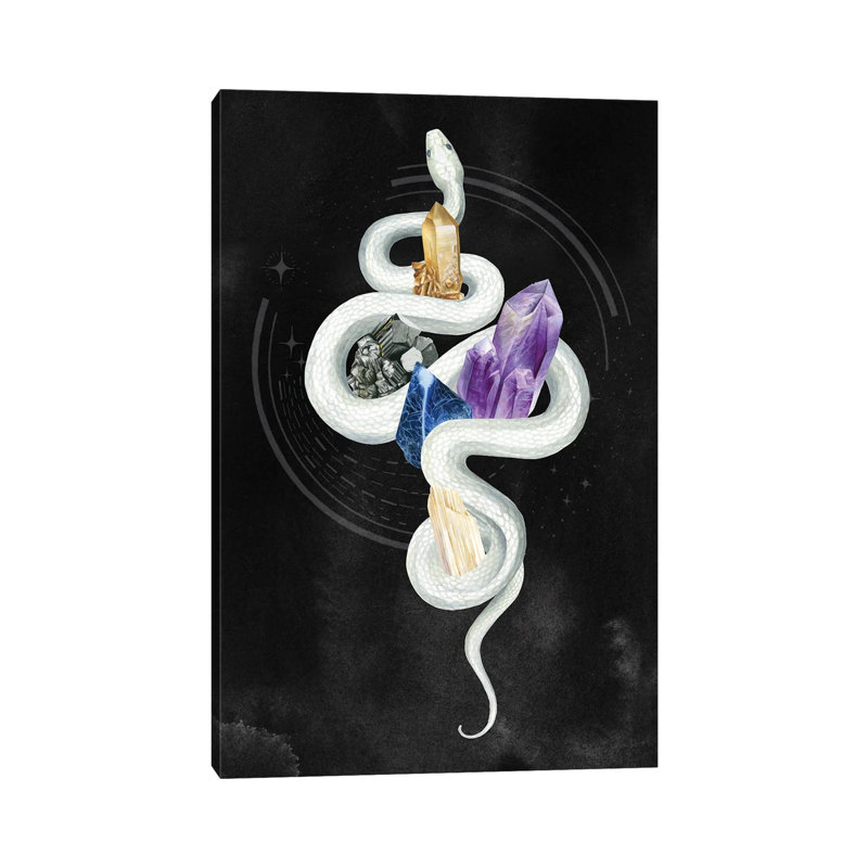 Crystalline Serpent II by Grace Popp - Wrapped Canvas Painting, 20.32 cm H x 30.48 cm W