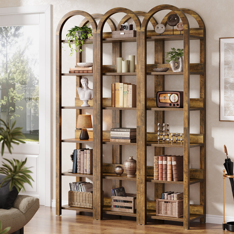 6-Tier Narrow Bookshelf, Brown