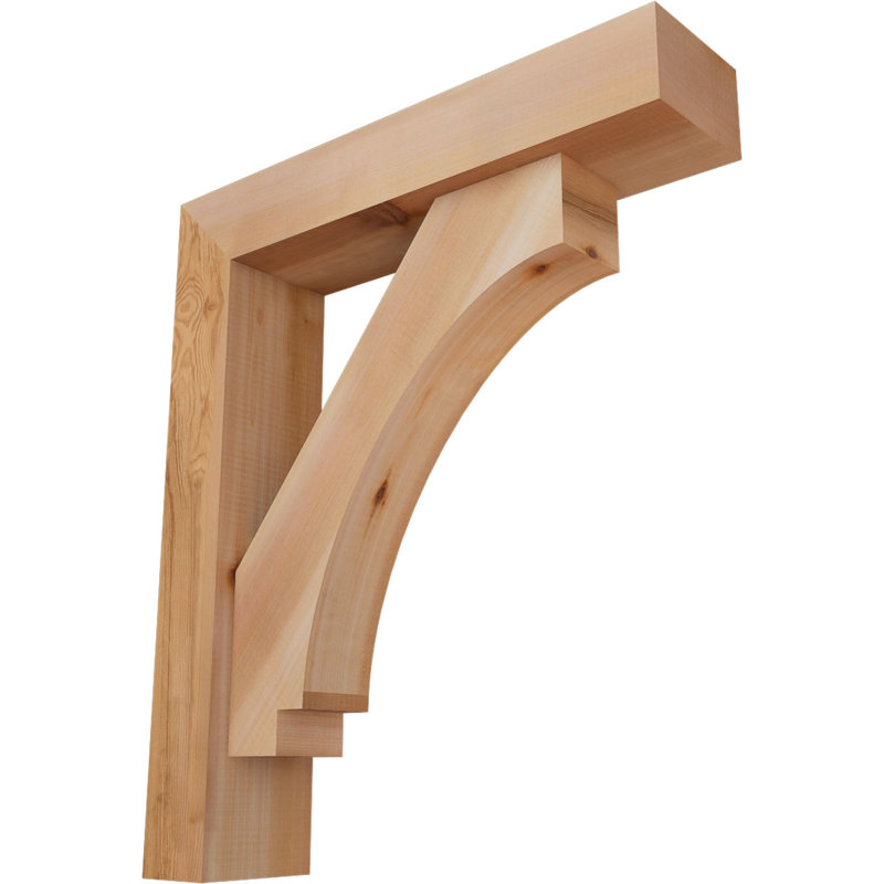 Imperial Block Bracket w/ Offset Brace, 28 x 24, 5 1/2"W Western Red Cedar (Smooth)