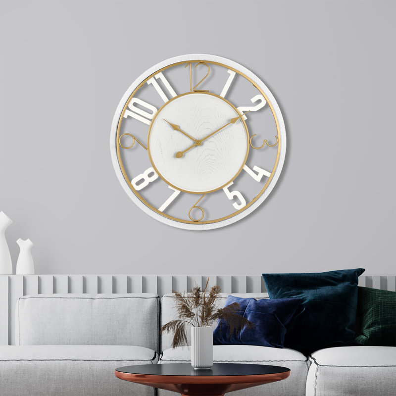  Horloge murale 24 po, Blanc