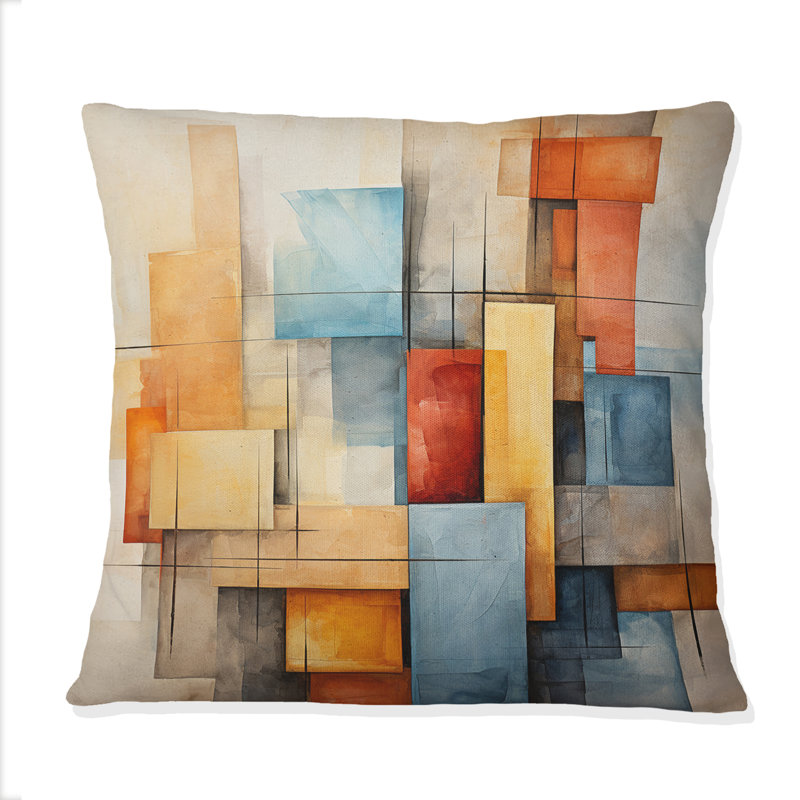 Coussin Cubism Fragmented Perspectives III - Cubism