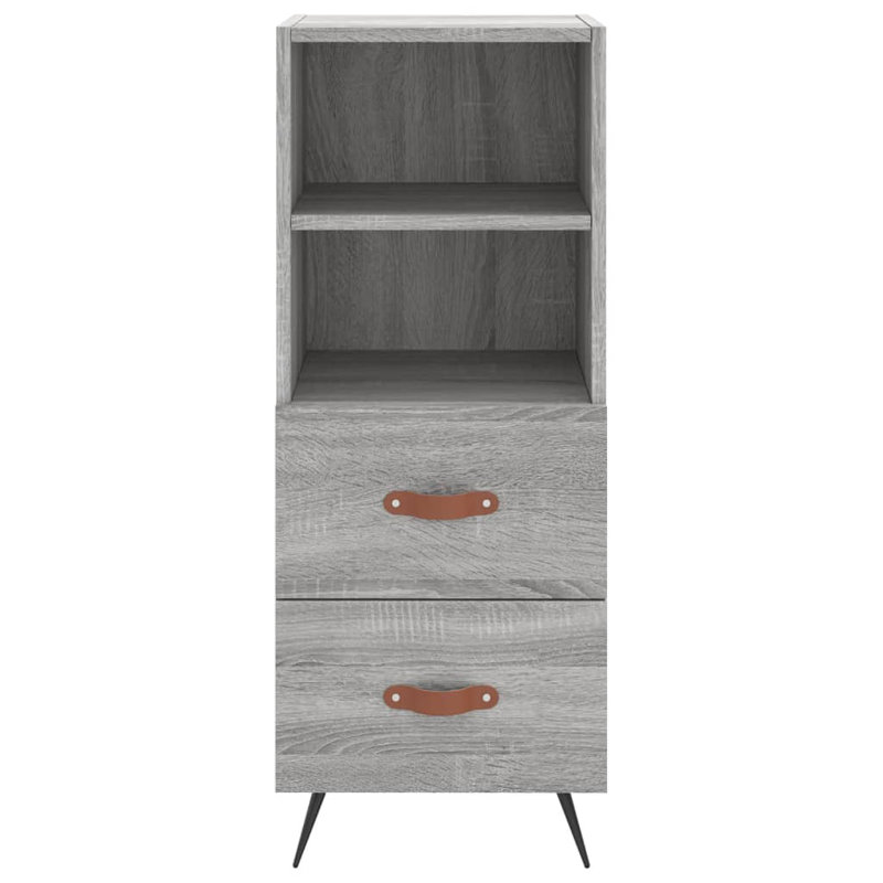 Anaelle 34.5cm W 2 - Drawer Chest of Drawers, Grey Sonoma