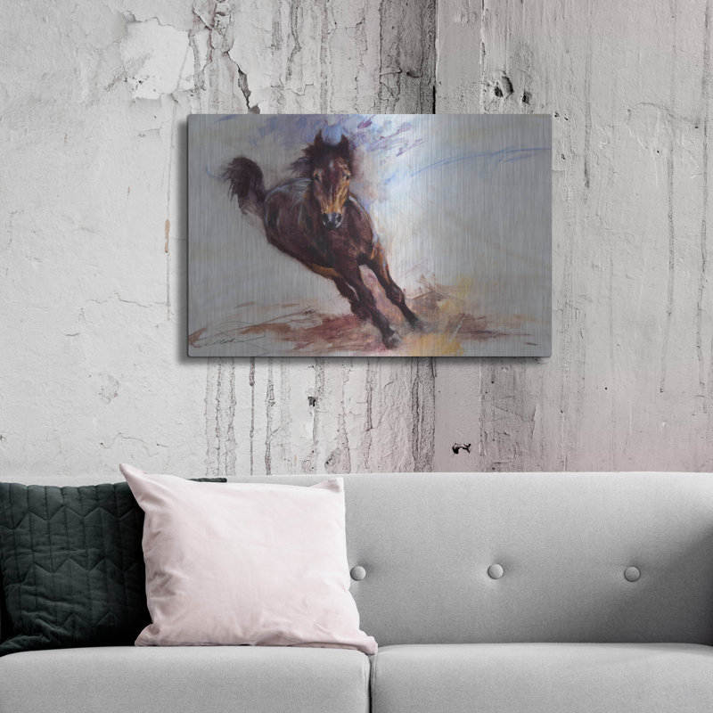 «Horse s'amusant» par Robert Campbell, H 24 po x l 36 po