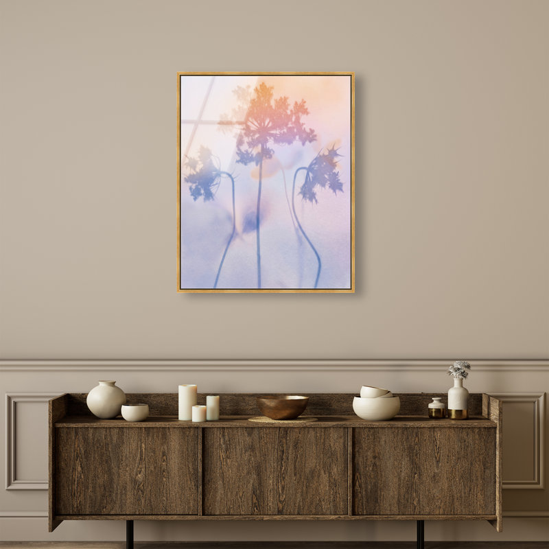 Lavender Shadows High-Gloss Frameless Acrylic Glass Wall Art Abstract Print by Oliver Gal, Ready to Hang, 16 x 20