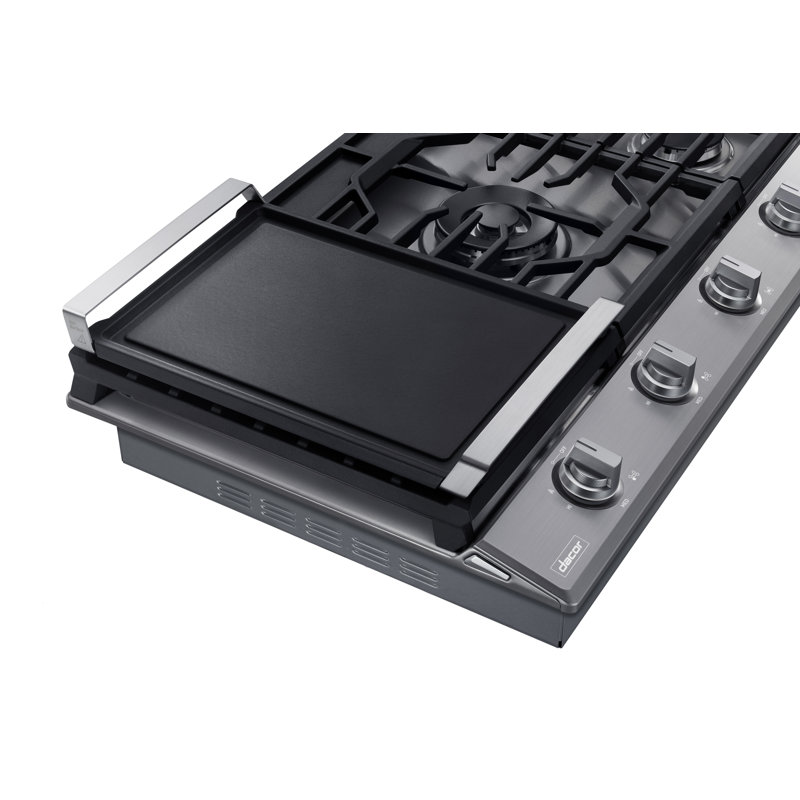 30" Gas Cooktop 5 Burners, Transitional, Silver, NG/LP