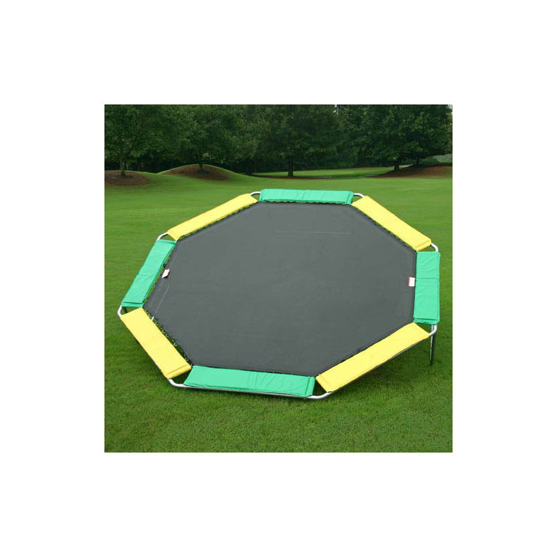 Trampoline octogone 16 pi, Vert / Jaune