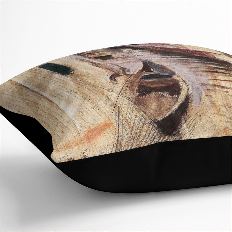 Venice Square Throw Cushion, Black, 40cm H x 40cm W x 15cm D