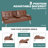 Maggie Twin 66'' Faux Leather Convertible Sofa-1687317401