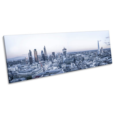 X3468 London Cityscape Skyline - Wrapped Canvas Panoramic Print