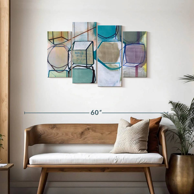 Avery papier abstrait, H 27 po x l 43 po