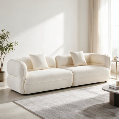 Canapé modulaire avec tissu durable, structure en bois massif et rembourrage en éponge haute densité pour un confort ultime et une utilisation durable