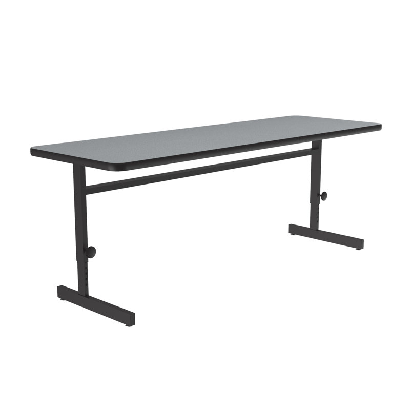 Bureau, gris, H 29 po x l 72 po x P 24 po