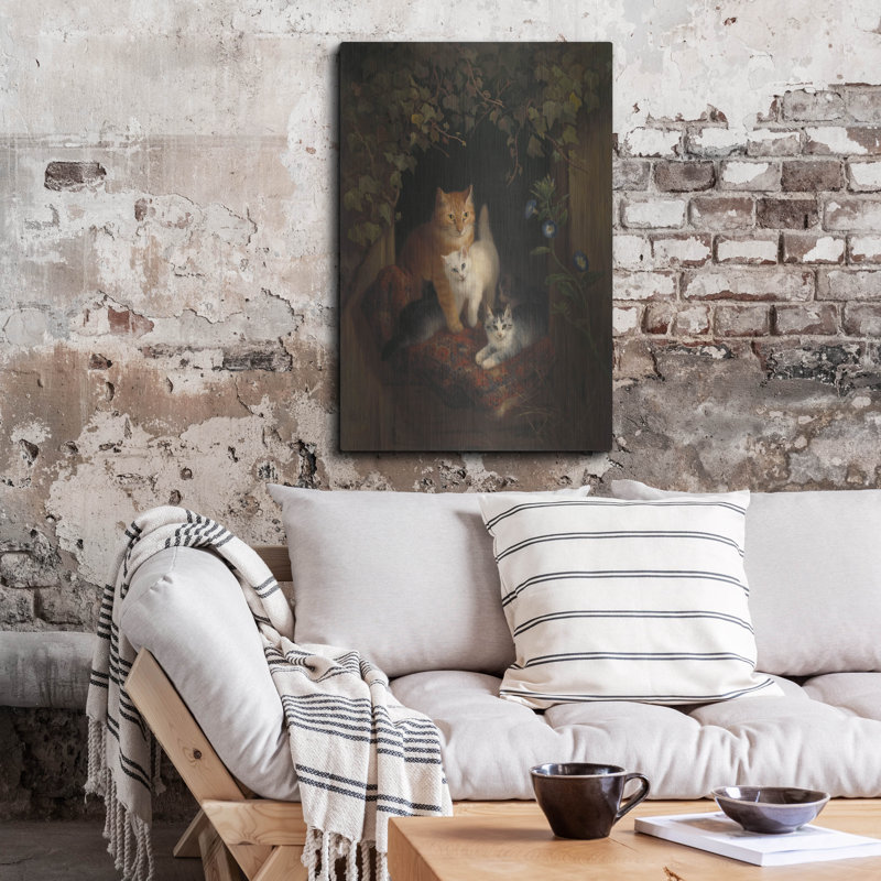 " Cat With Kittens " by MASTERS, 36" H x 24" W