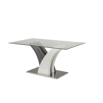 Table de salle à manger, gris / blanc