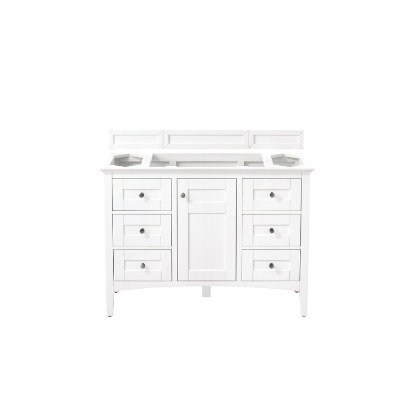 Palisades 48'' W Single Bathroom Vanity Base, Bright White