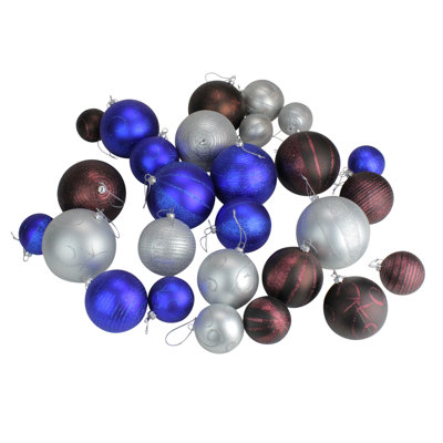 Ornements en forme de boule de Noël incassable 27 carats
