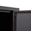 Armoire de rangement en métal avec portes verrouillables et tablette réglable, armoire de rangement pliante, armoire de rangement pliante pour bureau à domicile, école, garage, noir