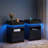 Night Stand with Charging Station LED Nightstand with Storage Drawers Set of 2