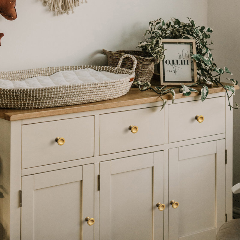 Poignée ronde de 1,2 po de diamètre, Laiton antique
