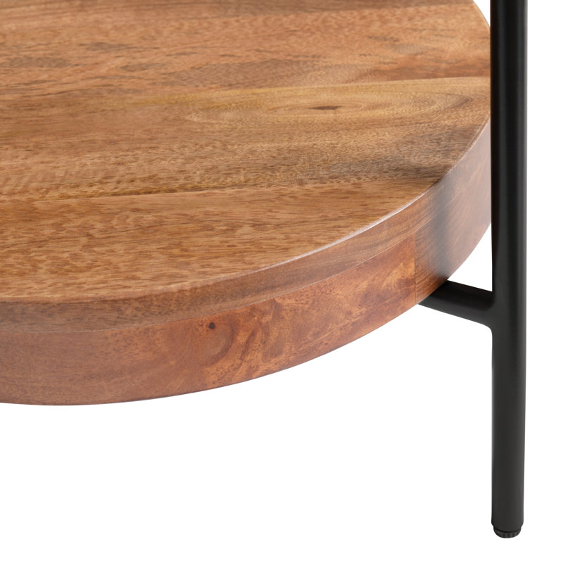 Table d'appoint ronde ronde en marbre et bois blanc