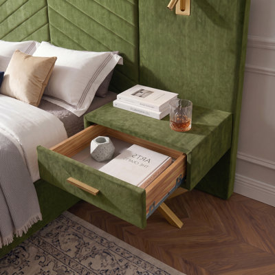Lit plateforme tapissier Modern