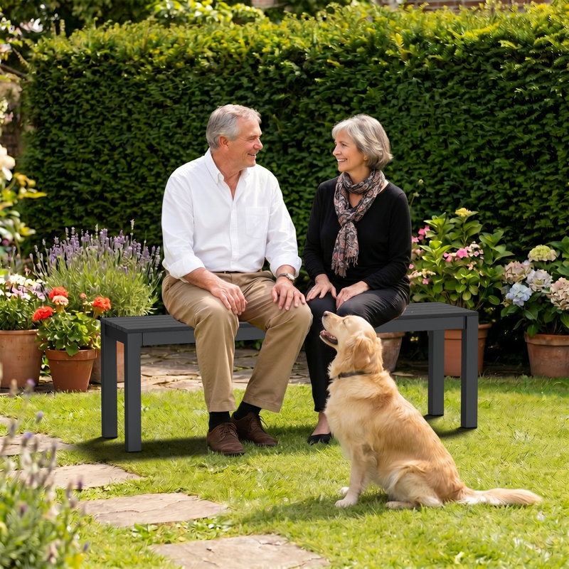 Banc d'extérieur en aluminium, Black
