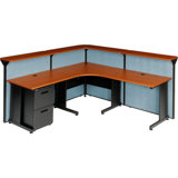 L-Shaped Synthetic Laminate Reception Desk