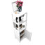 Armoire de rangement blanche pour une utilisation optimale de l'espace de la salle de bain et du salon