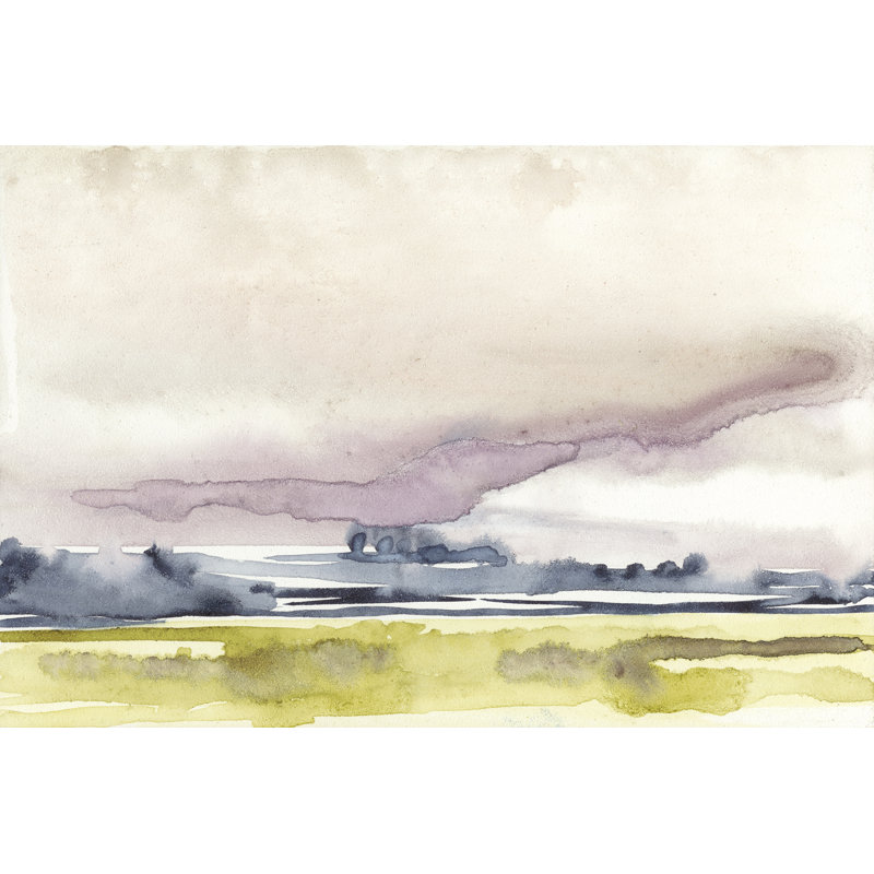 «Amethyst Sky I», peinture sur toile, H 8 po x l 12 po