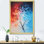Feu et glace Tachisme arbre III - art mural tachisme