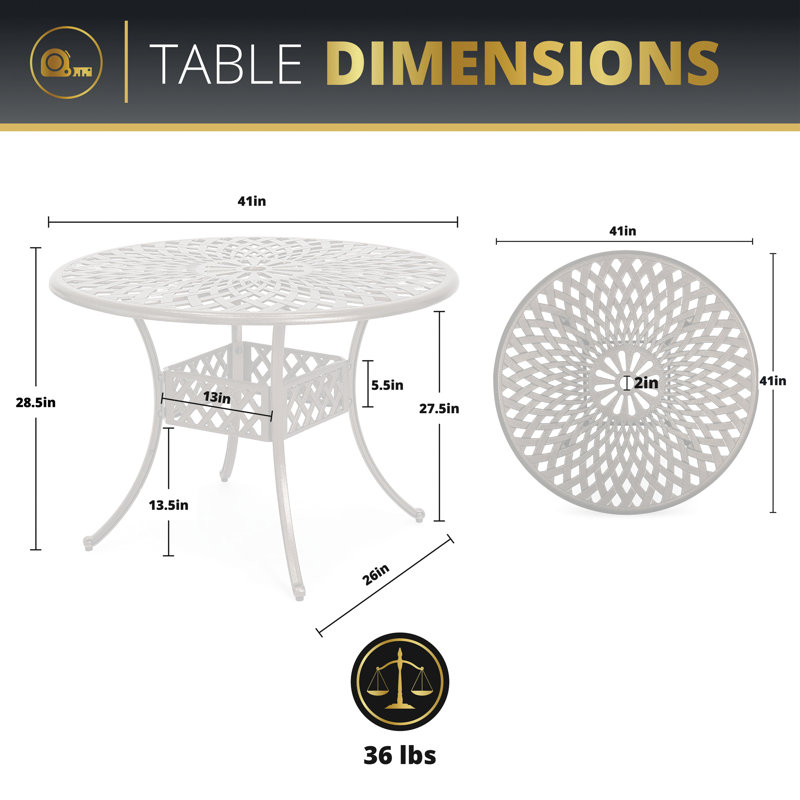 Table de salle à manger d'extérieur Cotner