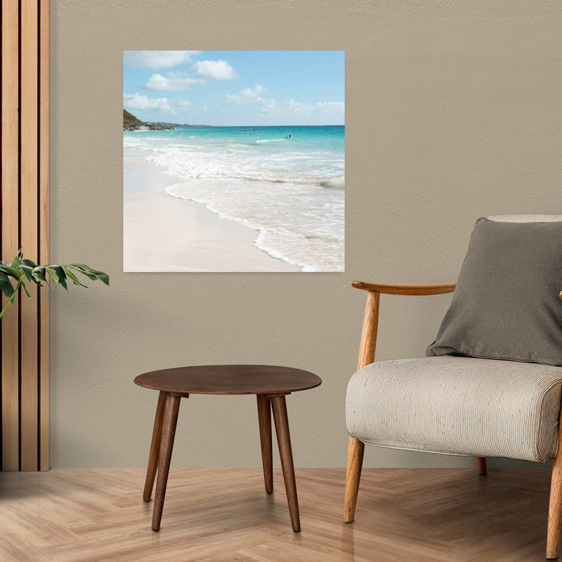 Art contemporain, plage, océan, H 24 po x l 24 po