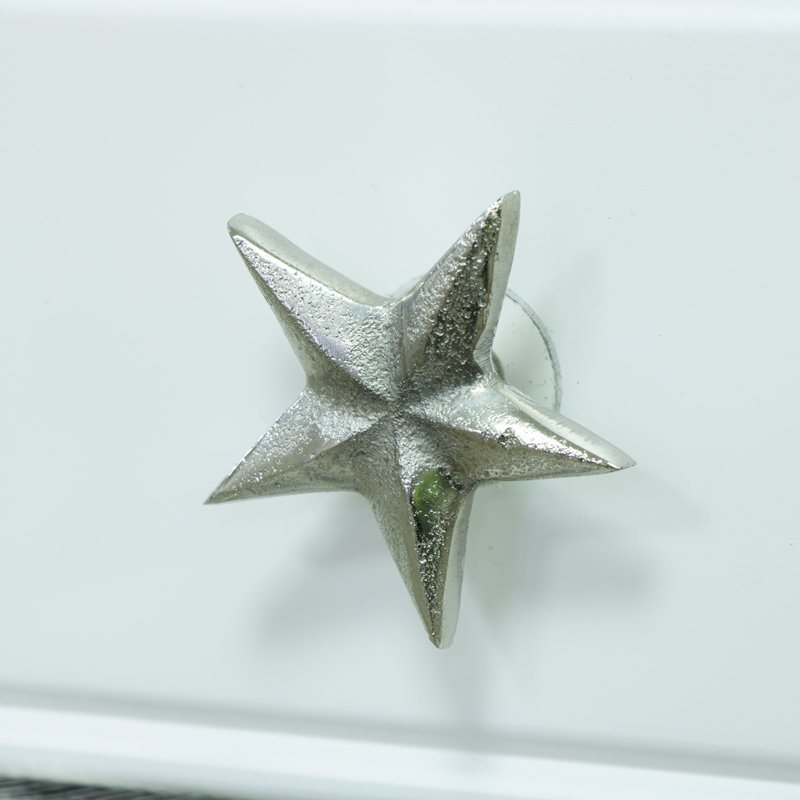 Salvaggio 61mm Star Novelty Knob, Silver