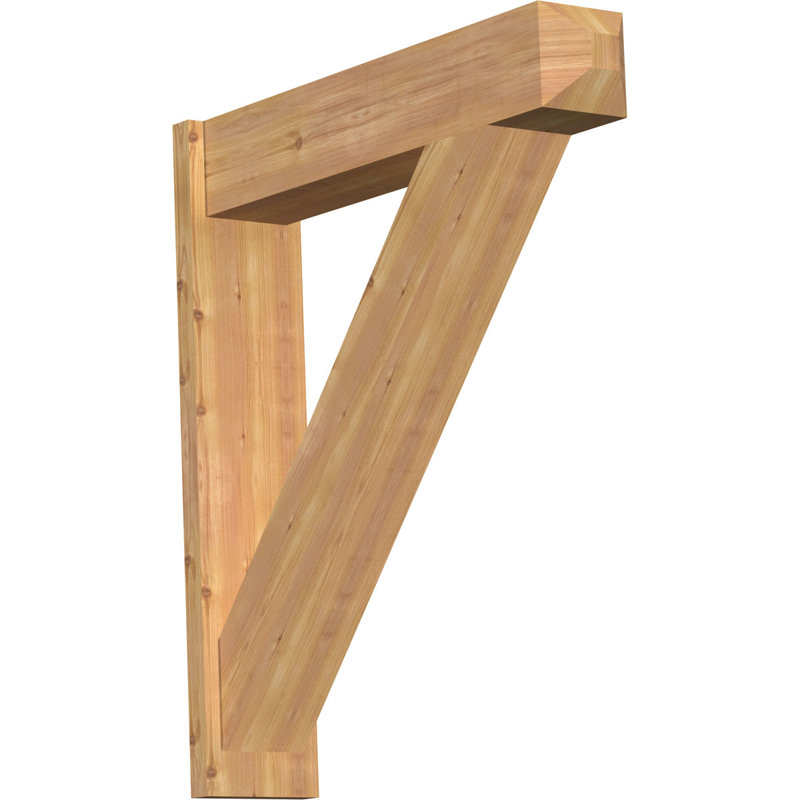 Artisan traditionnel en bois rustique, Cèdre rouge occidental l 7 1/2 po (lisse), P 34 po x H 38 po