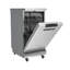 Hamilton Beach 8 Place Setting 18" Portable Dishwasher For Kitchen, Rv, Or Apartment With Quick Faucet Connection, 6 Wash Cycles, And Rolling Caster Wheels, Stainless Steel-128796055