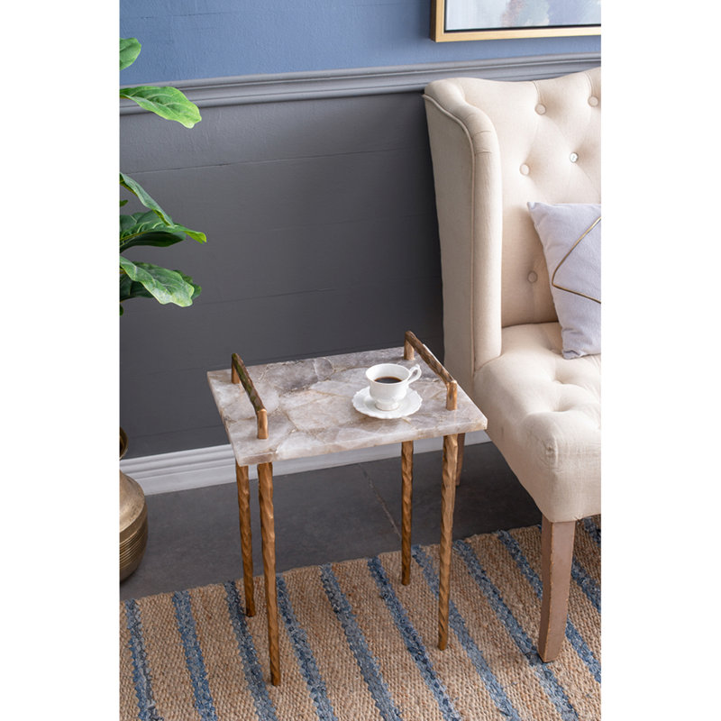 Kristiansand Stone Top End Table