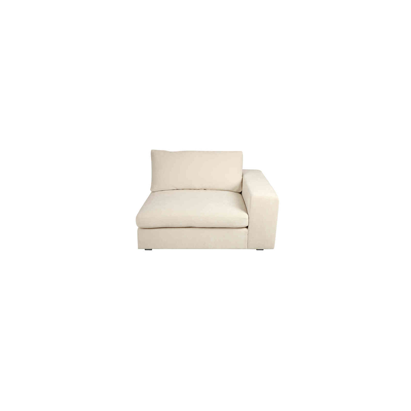 Ojai 50" Wide One Arm Chair, Beige Chenille