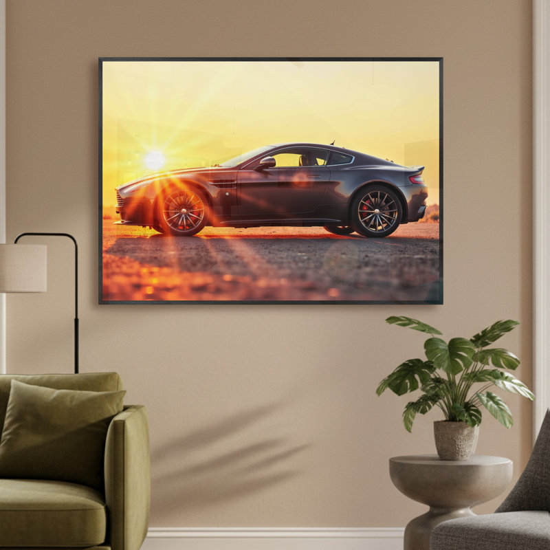 Single Picture Frame LED Illuminated Wall Art Wall Art on Glass / Aluminium, 50 cm H x 60 cm W