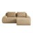 82 Inch Modern L-Shaped Modular Sectional Sofa With Flannelette Fabric, Oversized 2-Seater, Movable Ottoman, And No Assembly Required-1531951236