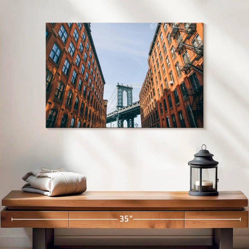 Paysage de Lilie Manhattan Bridge Street, H 16 po x l 24 po