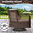 6 Pieces Patio Furniture Set Sectional Wicker Sofa Outdoor Conversation Sets With Swivel Chairs,Table And Ottomans For Garden, Poolside, Backyard-2047616902-2047616896