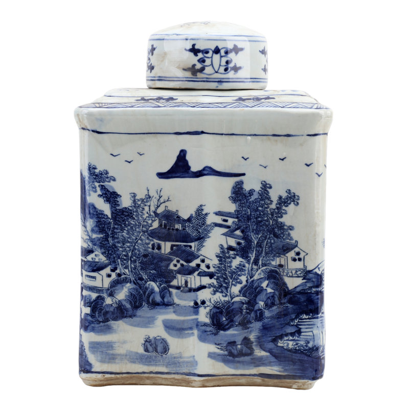 Handmade Porcelain China Ginger Jar