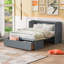 Lit escamotable double avec port USB et grand tiroir-1214787129