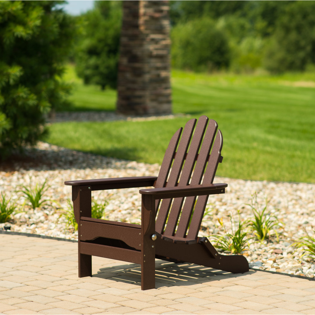Hartington Foldable Outdoor Adirondack Chair Three Posts™ 