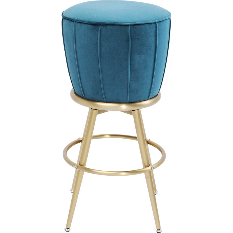 74 cm bar stool After Work, Turquoise/Gold