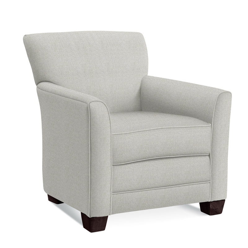 Buckley Armchair, Java Finish, Snow Crypton Performance; 0884-91