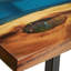 Abubacar Walnut Rectangular Wood Top Dining Table with Steel Base